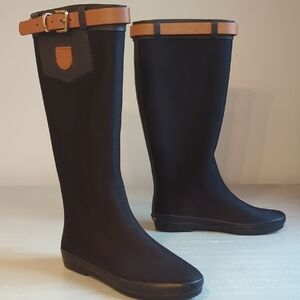 Henry Ferrera Rain Boots Tall Black size 7